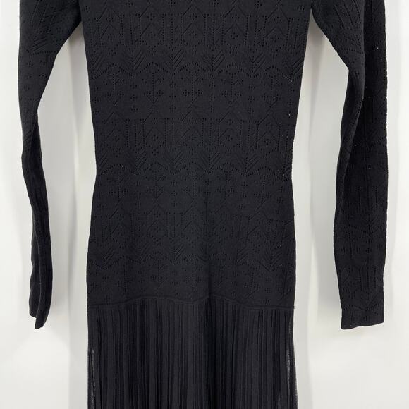 Isabel Marant | NWT Gisole Dress in Black Pointelle Knit A-line Maxi FR 34 US 2 - Picture 10 of 16